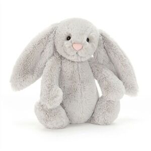 Jellycat Bashful Silver Bunny Rabbit Plush Stuffed Animal Toy 10' Inch